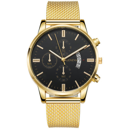 Mens Watch Fake Three-Subdial Six Hands Calendar Casual Fashionable Business Quartz - ARCHSHOPE