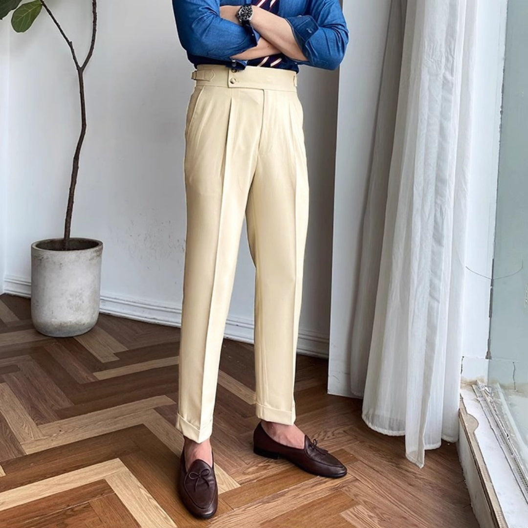 Casual High Waist Men's Business Suit Pants - ARCHSHOPE