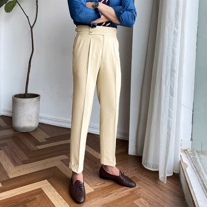 Casual High Waist Men's Business Suit Pants - ARCHSHOPE