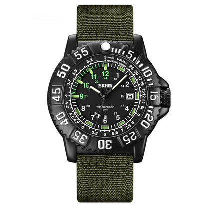 Personalized Calendar Mens Luminous Quartz Watch With A Casual Nylon Strap - ARCHSHOPE