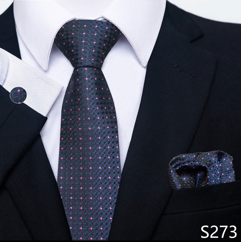 Men's Creative All-match Business Formal Wear Tie Scarf Cuff Buckle Set - ARCHSHOPE