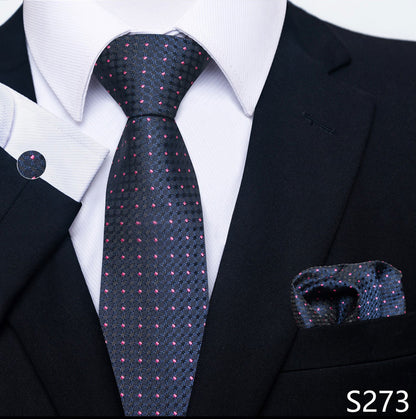 Men's Creative All-match Business Formal Wear Tie Scarf Cuff Buckle Set - ARCHSHOPE