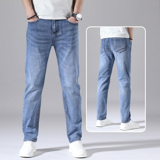 Jean rétro fin, coupe droite et ample, pantalon décontracté pour homme