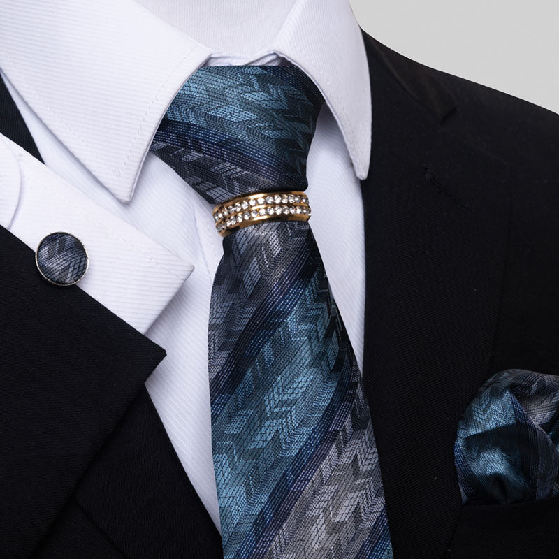 Multi Colored Striped Floral Mens Tie - ARCHSHOPE