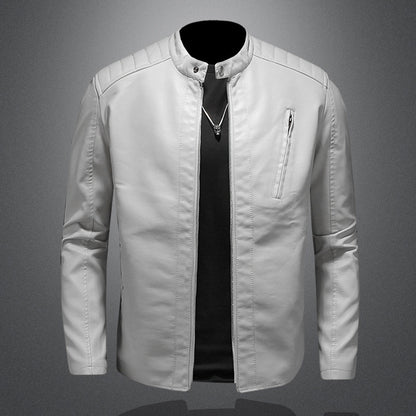 Fall Plus Size Leather Clothing With Stand Collar - ARCHSHOPE
