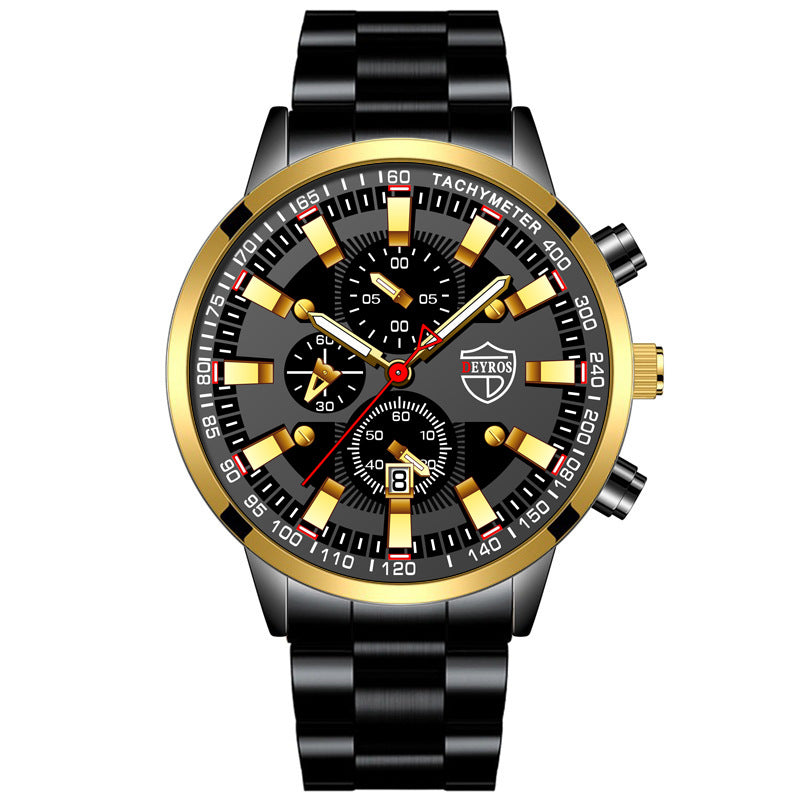 Stainless Steel Luminous Quartz Wristwatch For Men - ARCHSHOPE