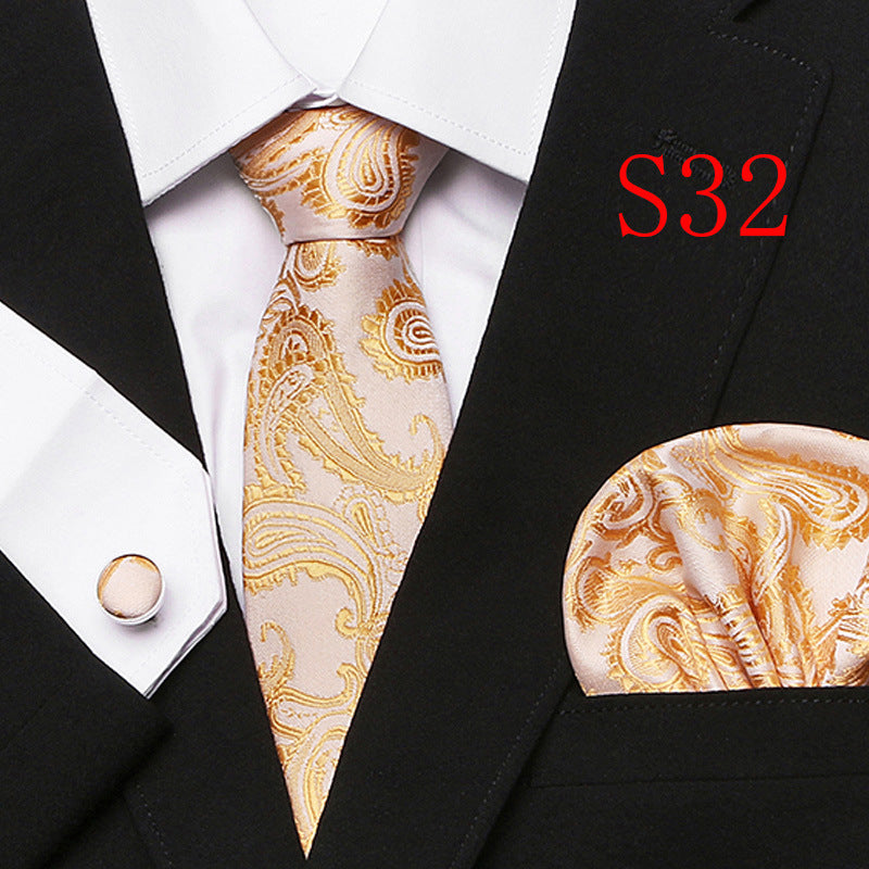 Paisley Series European And American Fashion Tie Three-piece Suit - ARCHSHOPE