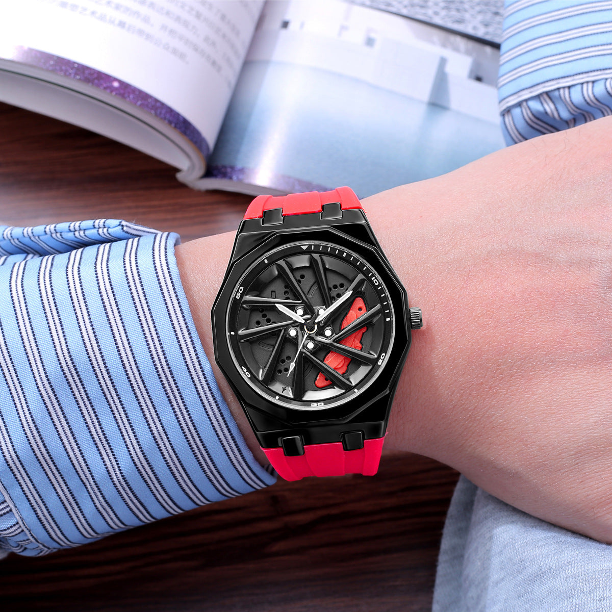 Rotating Watch Mens Wheel Hub Rotating Quartz Watch - ARCHSHOPE