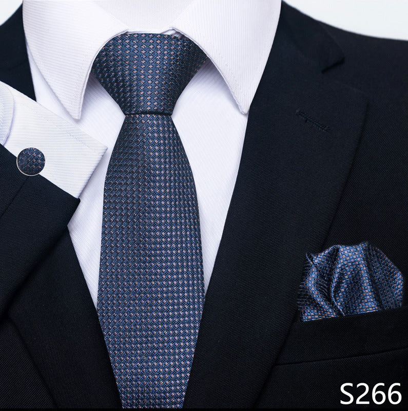 Men's Creative All-match Business Formal Wear Tie Scarf Cuff Buckle Set - ARCHSHOPE