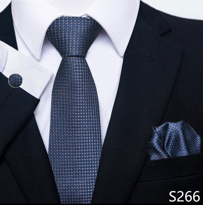 Men's Creative All-match Business Formal Wear Tie Scarf Cuff Buckle Set - ARCHSHOPE