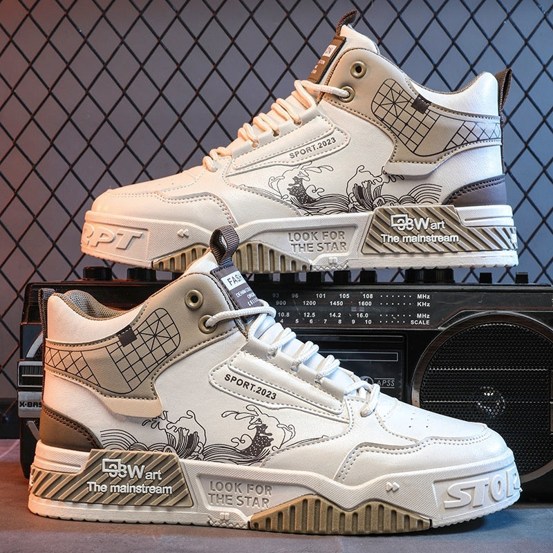 Herrenschuhe Erhöhte Easy Wear Borad Schuh Sommer Casual Sports High-Top Trendy Schuhe