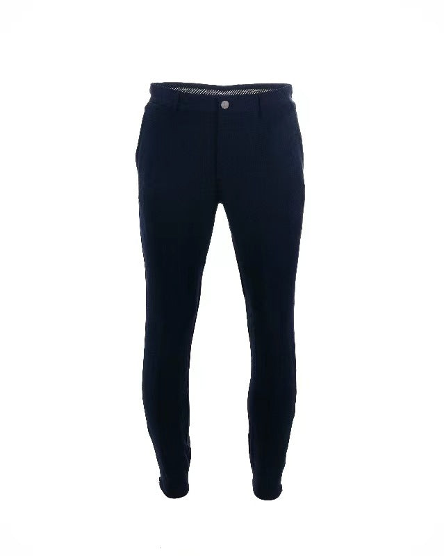 Pantalon de couleur unie, coupe slim décontractée, coupe ajustée, bas de jambe étroit, poches serrées, style européen et américain
