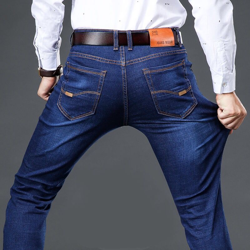 Elastische Herren Straight Tube Loose Casual Jeans