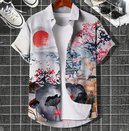 T-shirt décontracté à manches courtes et impression numérique 3D grande taille