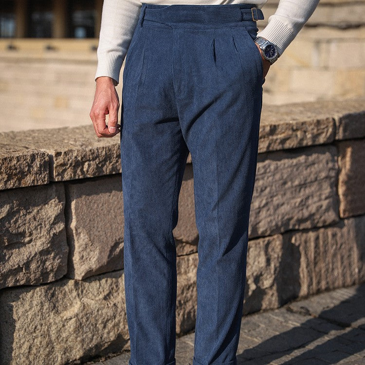 Retro Cordhose für Herren mit hoher Taille