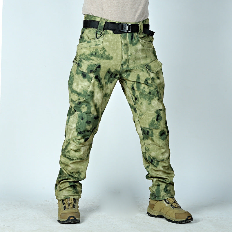 Winter Tactical Pants Men's Fleece-lined Waterproof Shark Skin Soft Shell Tactical Pants - ARCHSHOPE