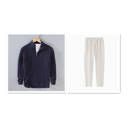 Sweater Loose Zip Pullover Knitting Sweater Coat Men - ARCHSHOPE
