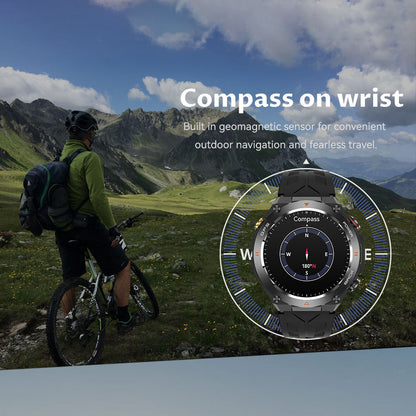 SENBONO GPS Smart Watch Men 1.45'' HD Screen Built-In GPS Altimeter Barometer Compass AI Voice Compatible With Android & IPhone - ARCHSHOPE