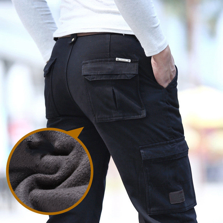 Battlefield Jipu Winter Plüsch Overalls Casual Hosen Männer