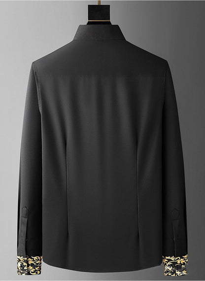 Chemise ample surdimensionnée à col brodé haut de gamme de produits européens de luxe légers de printemps
