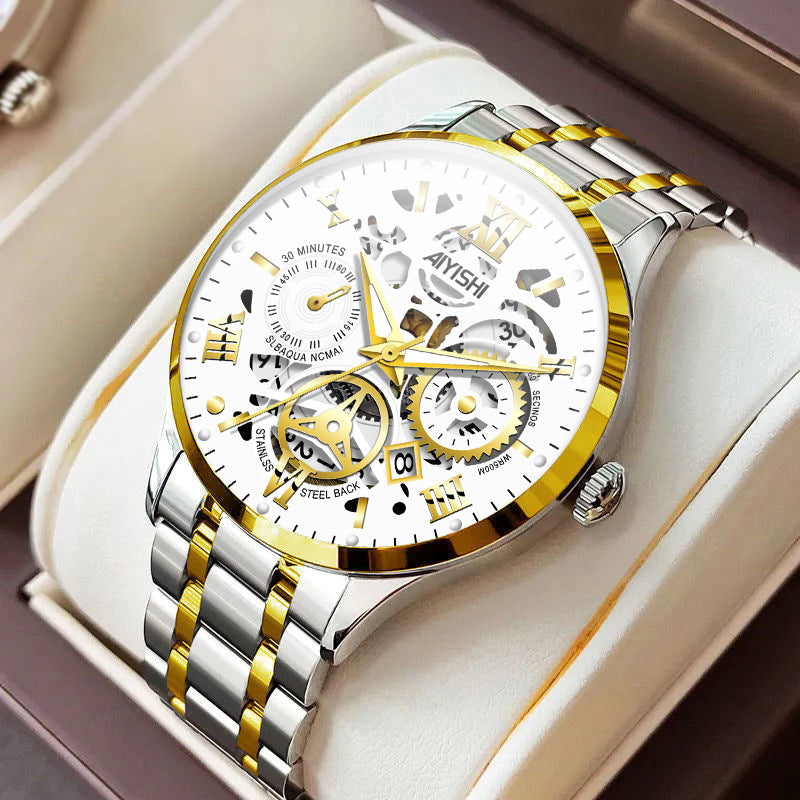 Men's Automatic Non-mechanical Men's Watch Stainless Steel Waterproof - ARCHSHOPE