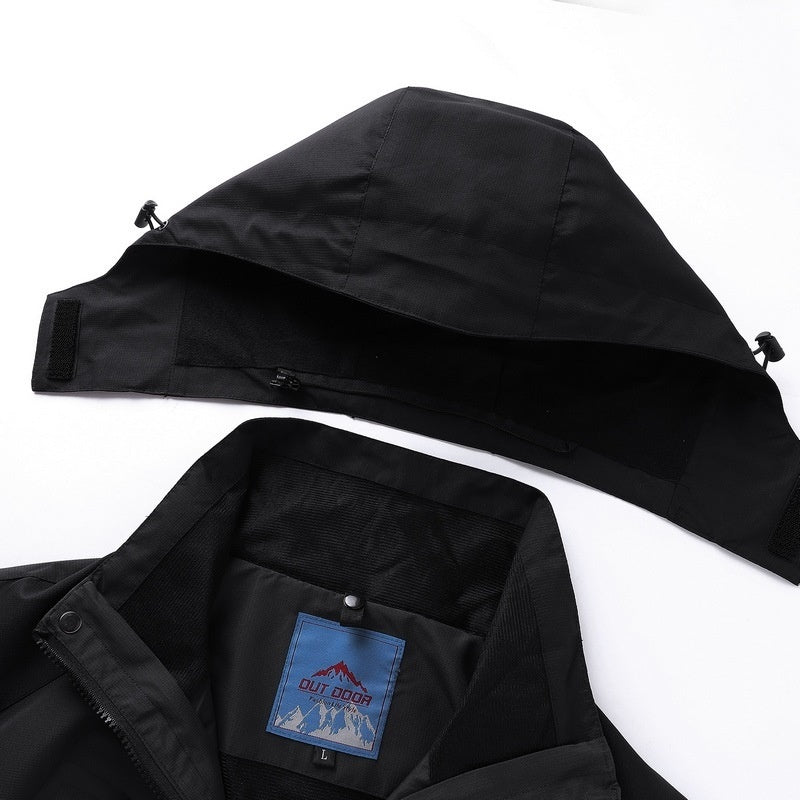 Winter Outdoor Drei-in-Eins-Mantel Warmhaltende Baumwollkleidung Shell-Jacke Baumwollgepolsterter Mantel Für Männer Und Frauen