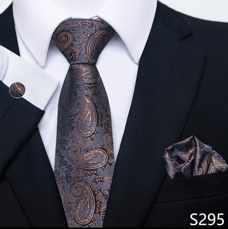 Men's Creative All-match Business Formal Wear Tie Scarf Cuff Buckle Set - ARCHSHOPE