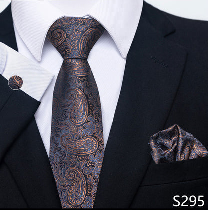 Men's Creative All-match Business Formal Wear Tie Scarf Cuff Buckle Set - ARCHSHOPE