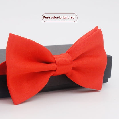 Men's Solid Color Formal Wear Wedding Business Casual Groom Groomsman Bow Tie - ARCHSHOPE