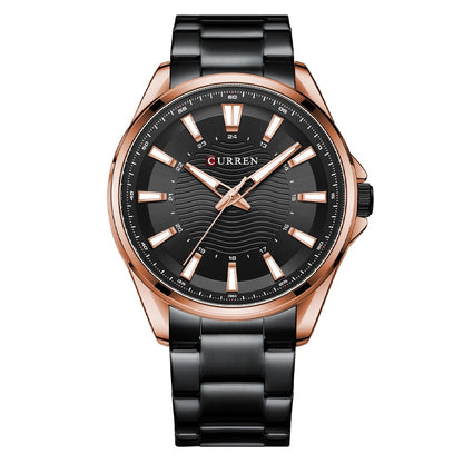 Waterproof Round Mens Simple Steel-Strap Watch - ARCHSHOPE