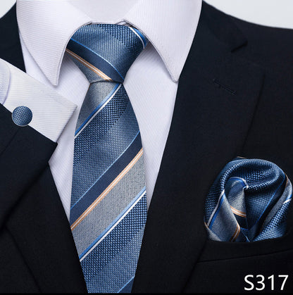 Men's Creative All-match Business Formal Wear Tie Scarf Cuff Buckle Set - ARCHSHOPE