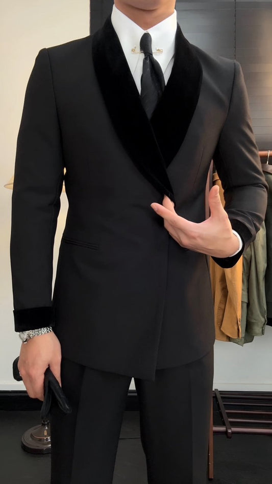 Blazer Sheffield - Revers châle en velours 