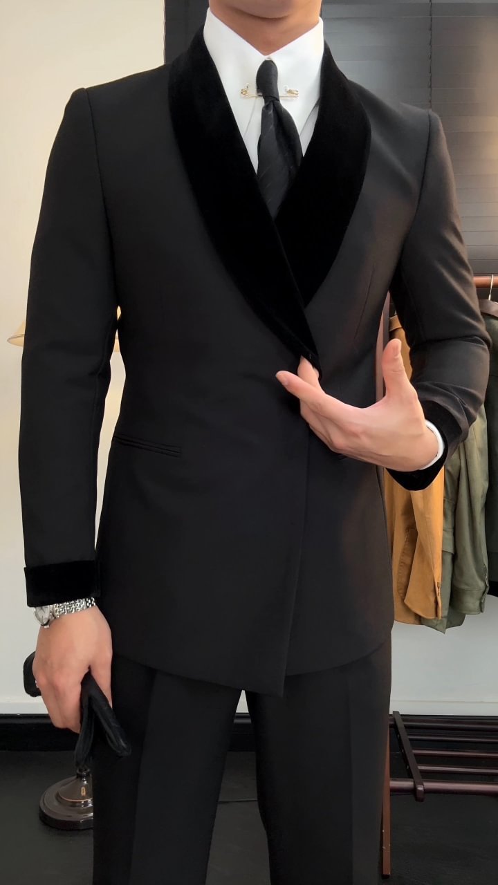 Sheffield Blazer – Samt-Schalrevers 