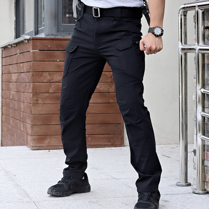 Lockere, schnelltrocknende Stretch-Cargohose mit Camouflage-Muster für Herren
