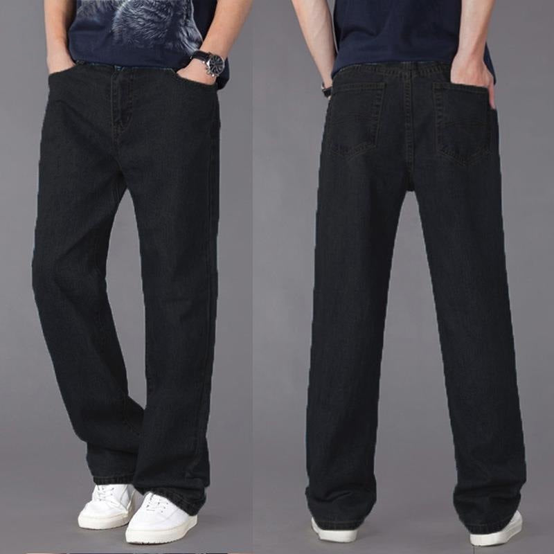 Jean ample décontracté pour homme, coupe droite