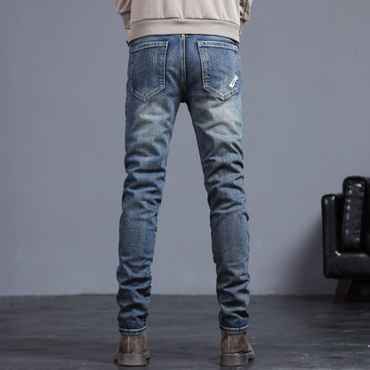 Jugend Retro bestickte Jeanshose