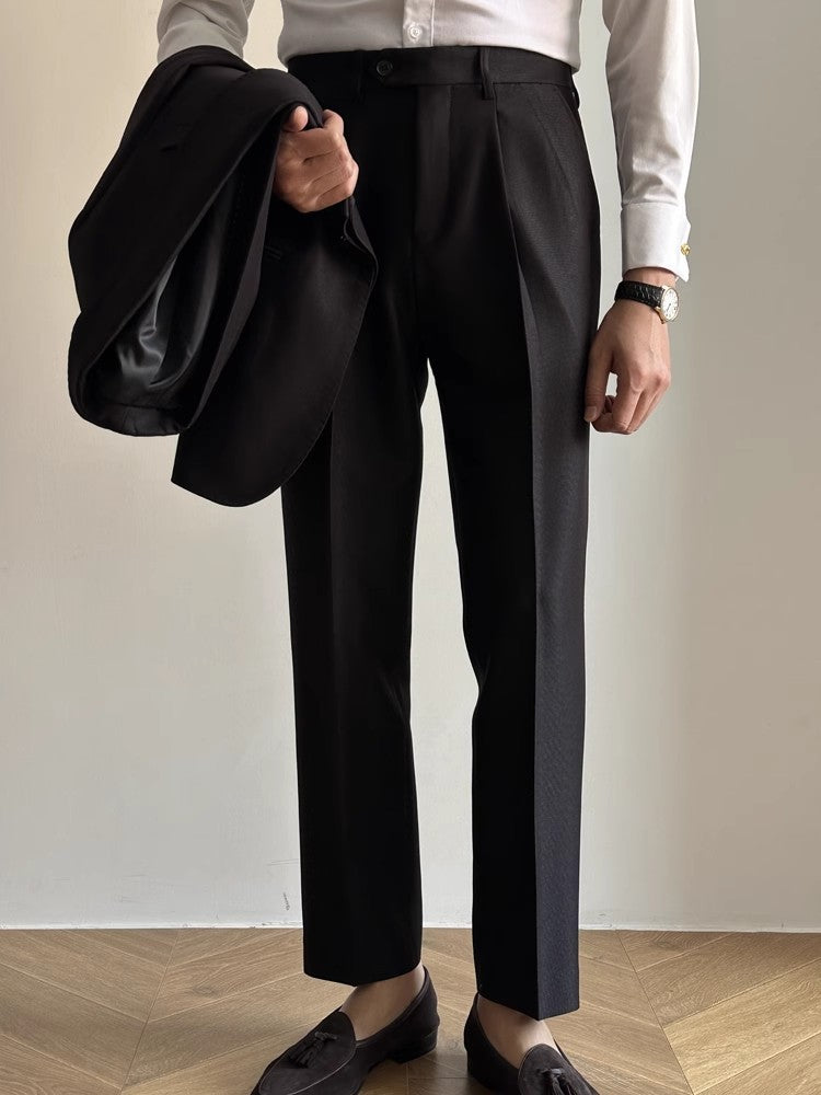 Pantalon de costume décontracté italien pour homme, printemps et automne