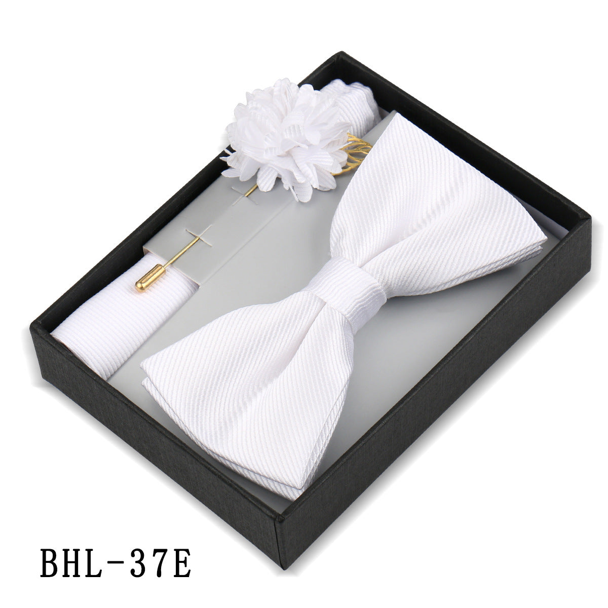 Mens Bow Tie, Pocket Square, And Brooch Gift Set - ARCHSHOPE