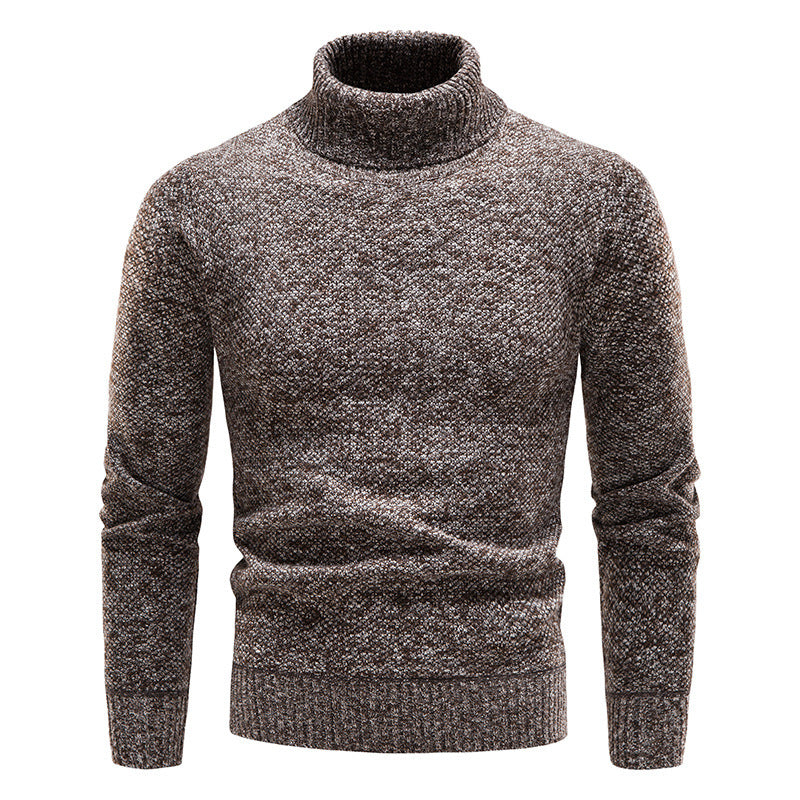 Pull à col roulé extérieur pour homme