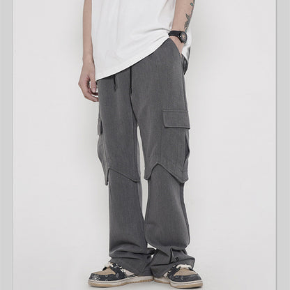 Street Embroidered Flared Loose Herren Freizeithose