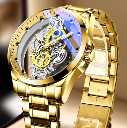 Men Watch Skeleton Automatic Quartz Watch Gold Skeleton Vintage Man Watch Mens Watches Top Brand Luxury - ARCHSHOPE