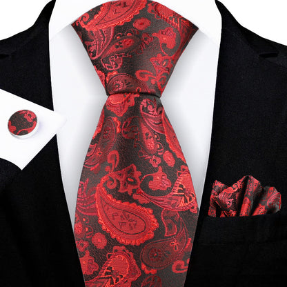 Jacquard-embroidered Cashew Flower Tie - ARCHSHOPE