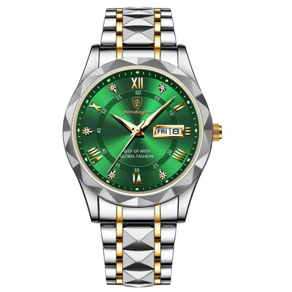 Men's Waterproof Double Calendar Luminous Quartz Watch - ARCHSHOPE