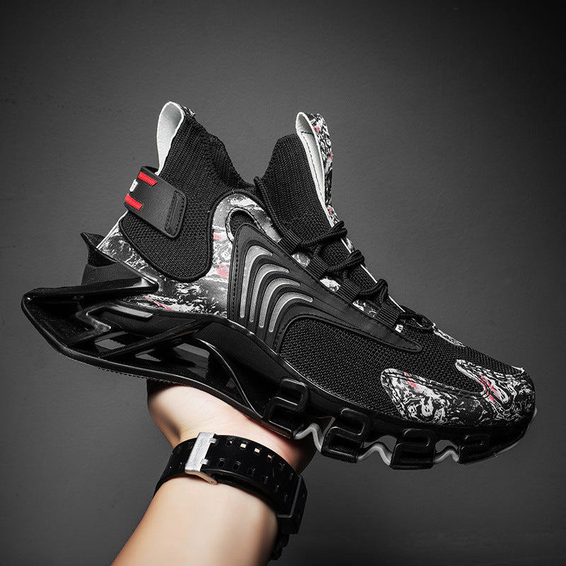 Baskets de course tendance pour hommes, chaussures de sport respirantes en maille, chaussures de marche antidérapantes