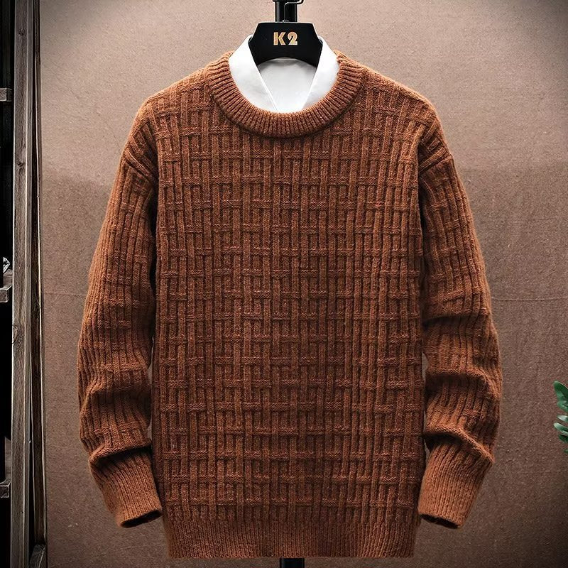 Neu Winter Crew Neck Pullover männer Lose Oberbekleidung