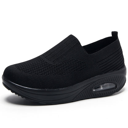New Women's Leisure Sports Air Cushion Non-slip Flying Woven Women's Shoes