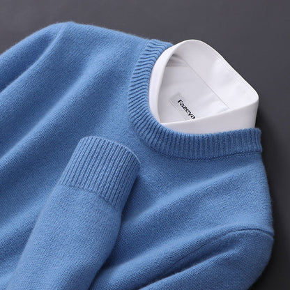 Rundhalspullover Lockerer Oversize-Strickpullover