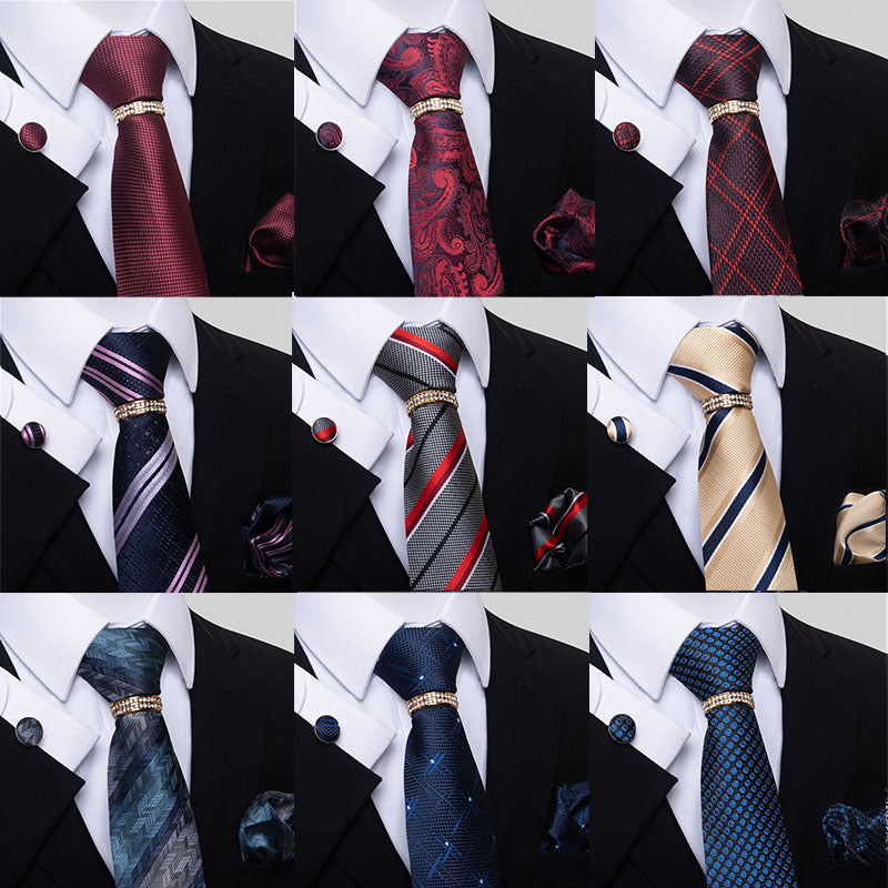 Multi Colored Striped Floral Mens Tie - ARCHSHOPE