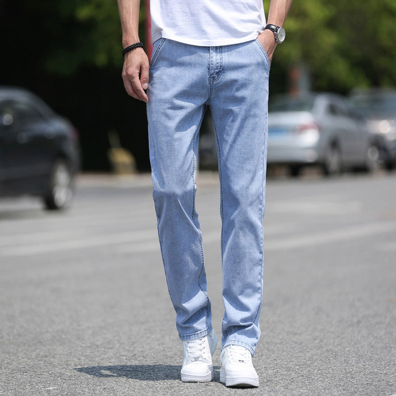 Herren Jeans Dünne Lose Gerade Lässige Lange Hosen
