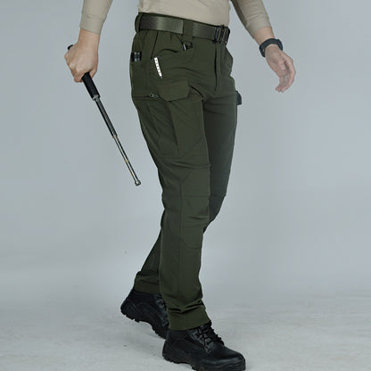 Lockere, schnelltrocknende Stretch-Cargohose mit Camouflage-Muster für Herren